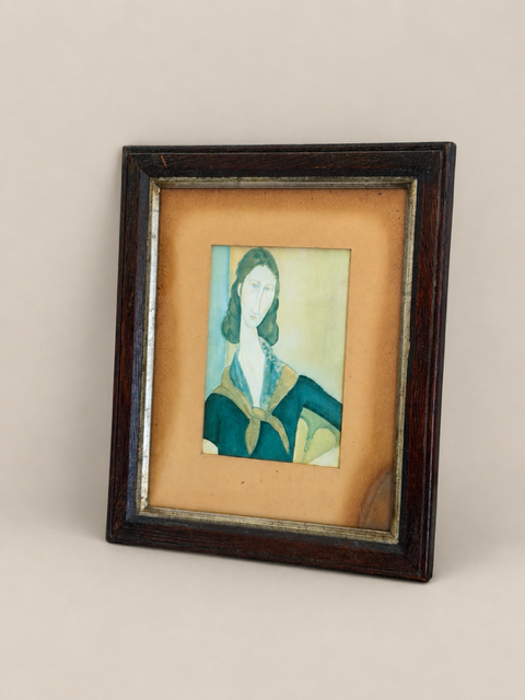 Vintage Modigliani - Portrait of Jeanne | Dark Wood Frame