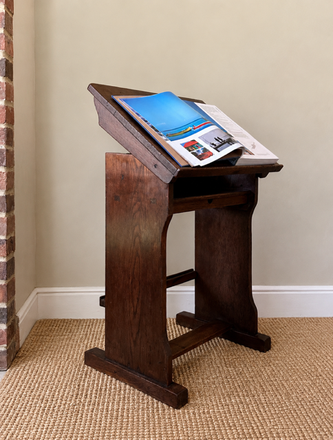Arts & Crafts Oak Display Reading Lectern | Antique Shop & Restaurant Display