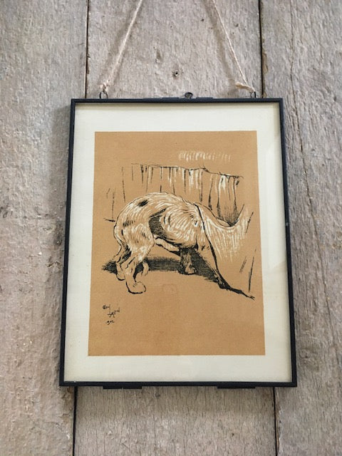Vintage Dog Print, Terrier 'Under The Bed' Art, Cecil Aldin Animal Illustration, Pet, Dog Lover Prints, Gift, Book Print, Framed Wall Art, Vintage Art, Gallery Wall