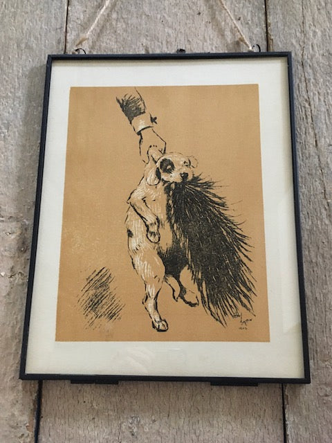 Vintage Cecil Aldin Dog Print, 'Busted Again' Terrier Art, Animal Illustration, Pet, Dog Lover Prints, Gallery Wall Art, Gift, Book Print, Framed Art, Gallery Wall