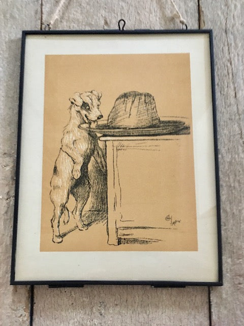 Vintage Dog Print, Terrier With Jelly Art, Cecil Aldin Animal Illustration, Pet, Dog Lover Prints, Gift, Book Print, Framed Wall Art, Vintage Art, Gallery Wall