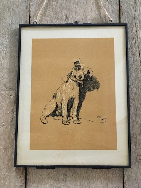 Vintage Cecil Aldin Dog Print, Terrier Art, Animal Illustration, Pet, Dog Lover Prints, Gift, Book Print, Framed Wall Art, Vintage Art, Gallery Wall