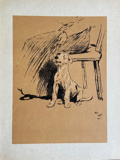 Vintage Dog Print, Terrier 'Cupboard Love' Art, Cecil Aldin Animal Illustration, Pet, Dog Lover Prints, Gift, Book Print, Framed Wall Art, Vintage Art, Gallery Wall