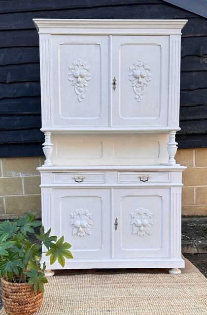 Large Cream Pine Dresser, Country Kitchen Sideboard, Larder, Linen Press, House Keeper Cupboard, Farmhouse, Scandi, Rustic Decor, Dining Room Furniture