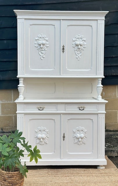 Large Cream Pine Dresser, Country Kitchen Sideboard, Larder, Linen Press, House Keeper Cupboard, Farmhouse, Scandi, Rustic Decor, Dining Room Furniture