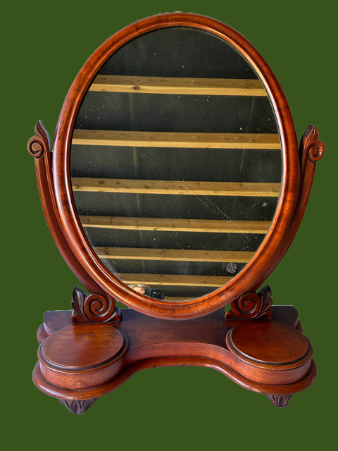 Antique Victorian Mahogany, Large Dressing Table Mirror, Wooden Swing Mirror, Bedroom Decor, Hall Mirror, Table Top Mirror, Cottagecore, English Country Style Decor