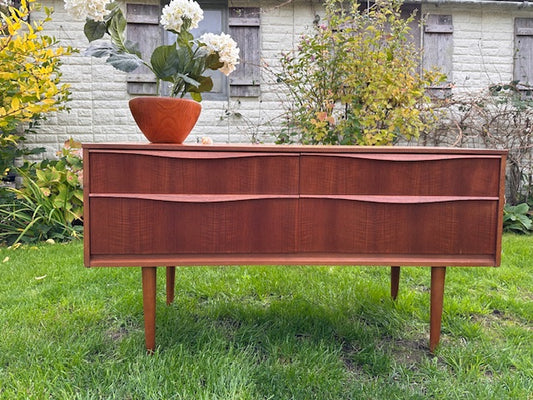 Mid Century Modern Austinsuite Teak Side Board, Danish Design, Media Unit, Living Room Furniture, Hall Console, 1960's Furniture