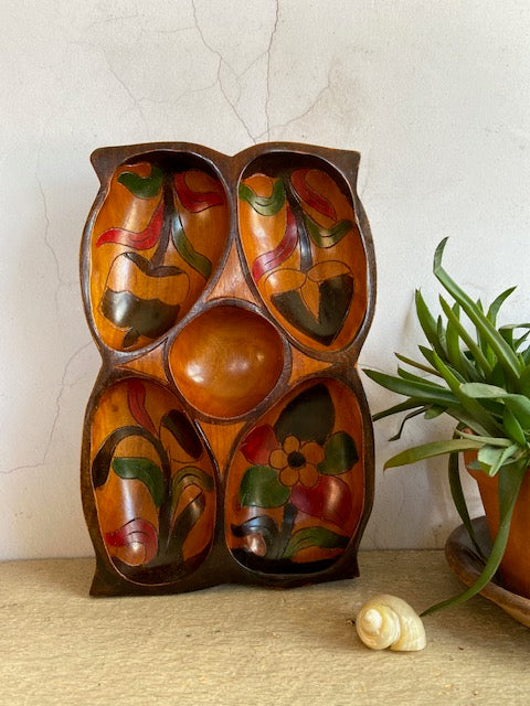 Vintage Large Wooden Serving Platter, Grazing Board, Tapas, Coffee Table Tray, Party, Nibbles Tray, Tableware, Rustic, Cottagecore, Folk Decor