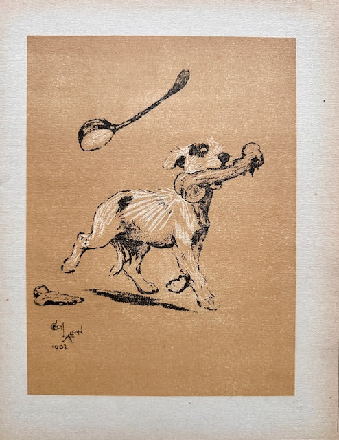 Vintage Dog Print, Terrier 'I've Got My Prize!' Art, Cecil Aldin Animal Illustration, Pet, Dog Lover Prints, Gift, Book Print, Framed Wall Art, Vintage Art, Gallery Wall