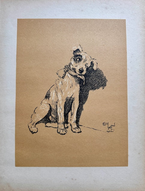Vintage Cecil Aldin Dog Print, Terrier Art, Animal Illustration, Pet, Dog Lover Prints, Gift, Book Print, Framed Wall Art, Vintage Art, Gallery Wall