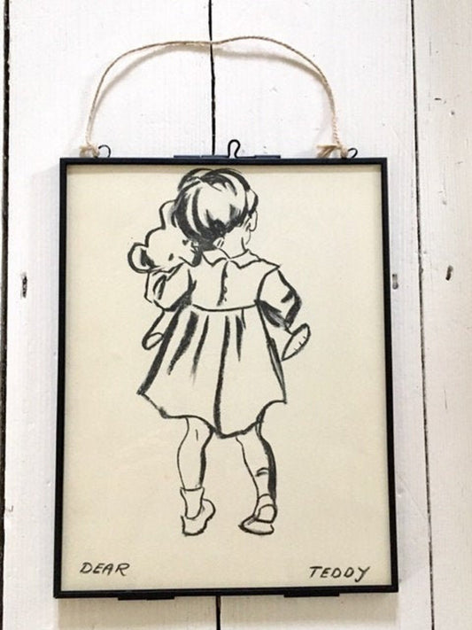 Vintage Marcia Lane Book Print, Nursery Print, Framed Print, Toy, Teddy Bear Art, Children's Prints, Framed Vintage Wall Art, Hanging Wall Decor