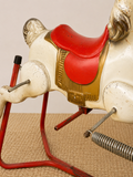 Vintage Metal Children's Rocking Horse | Mid Century Modern Nursery Toy