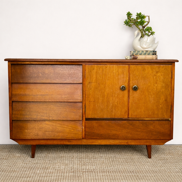 Mid Century Modern Small Sideboard, Hall Console, Cabinet, Entryway Furniture, Media Unit, Living Room Furniture, Scandi, Danish Style, Retro Decor