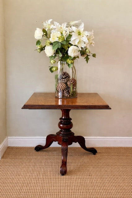 Antique Mahogany Pedestal Occasional Table, Country Hall Table
