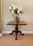 Antique Mahogany Pedestal Occasional Table, Country Hall Table