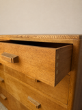 Vintage Large Mid Century Golden Oak Chest Of Drawers | Dovetail Joints
