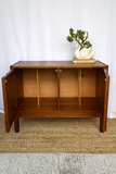Mid Century Teak Record Cabinet / Small Sideboard / Bedside, Retro Furniture, Living Room, Hallway Storage, Danish Style Decor