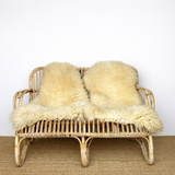 Mid Century Bamboo, Rattan, Two Seater Sofa, Boho Decor, Wicker Garden Furniture, Living Room, Reading Nook, Bedroom, Conservatory Furniture