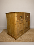 Antique Pine Sideboard Cupboard | Rustic Pine Cabinet | Hall Console | Country Kitchen Storage