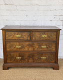 Antique Georgian Burr Walnut Chest Of Drawers | Walnut Chest | English Country Furniture