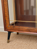 Vintage Mid Century Glazed Display | Drinks Cabinet With Gold Detailing
