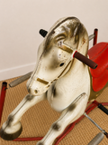Vintage Metal Children's Rocking Horse | Mid Century Modern Nursery Toy