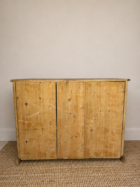 Antique Pine Sideboard Cupboard | Rustic Pine Cabinet | Hall Console | Country Kitchen Storage