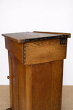 Antique Oak Lectern With Lift Up Lid And Cupboard, School Cabinet, Speakers Stand, Library Writing Table, Restaurant, Vintage Reception Counter, Wooden Desk With Storage, Hall Console