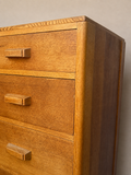 Vintage Large Mid Century Golden Oak Chest Of Drawers | Dovetail Joints