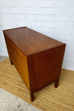 Mid Century Teak Record Cabinet / Small Sideboard / Bedside, Retro Furniture, Living Room, Hallway Storage, Danish Style Decor