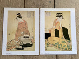 Vintage Japanese Original Print, Japanese Art, Geisha Art, Oriental Art, Book Plate Illustration, Sustainable Art, Framed Hanging Wall Art