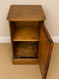 Antique Oak Bedside Cupboard | Small Oak Side Cabinet
