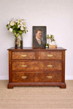 Antique Georgian Burr Walnut Chest Of Drawers | Walnut Chest | English Country Furniture