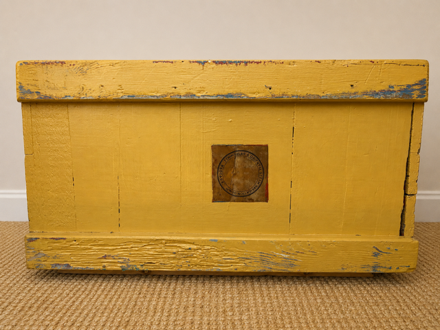 Vintage P&O Steamer Trunk | Original Metal Liner | Coffee Table | Storage Chest