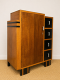 Art Deco Oak Cocktail Cabinet & Vintage Drinks Cabinet