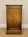 Antique Oak Bedside Cupboard | Small Oak Side Cabinet