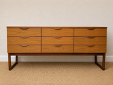 Vintage Europa Dressing Table With Mirror | Mid-Century Sideboard & Media Unit