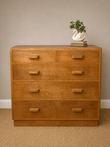 Vintage Large Mid Century Golden Oak Chest Of Drawers | Dovetail Joints