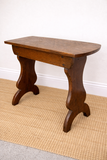 Antique Oak Lamp Table | Occasional Table | Wooden Primitive Stool