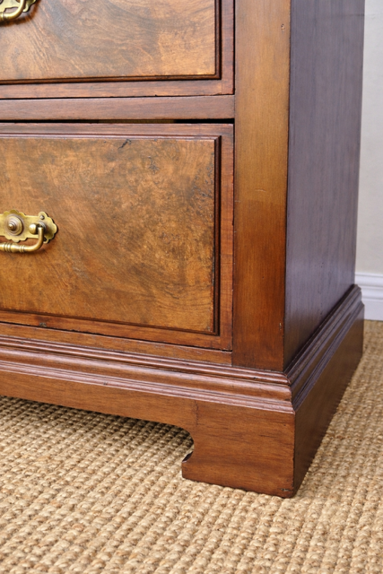 Antique Georgian Burr Walnut Chest Of Drawers | Walnut Chest | English Country Furniture