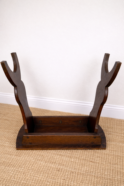 Antique Oak Lamp Table | Occasional Table | Wooden Primitive Stool