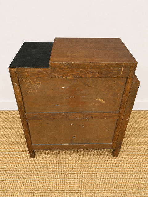 Art Deco Oak Cocktail Cabinet & Vintage Drinks Cabinet