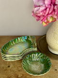 Vintage Grazing Platter, Serving Dish, Green, Lustreware, Cabbageware, Snack Bowls, Nibble Dishes, Table Centrepiece, Christmas Tableware