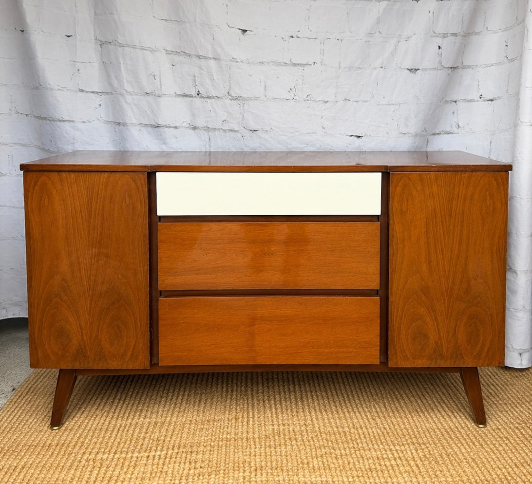 Vintage Meredew Mid Century Side Board | Compact Drinks Cabinet | Media Console