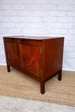 Mid Century Teak Record Cabinet / Small Sideboard / Bedside, Retro Furniture, Living Room, Hallway Storage, Danish Style Decor