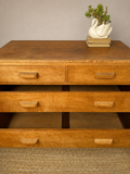 Vintage Large Mid Century Golden Oak Chest Of Drawers | Dovetail Joints