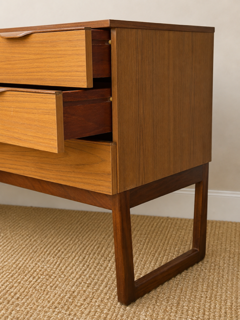 Vintage Europa Dressing Table With Mirror | Mid-Century Sideboard & Media Unit