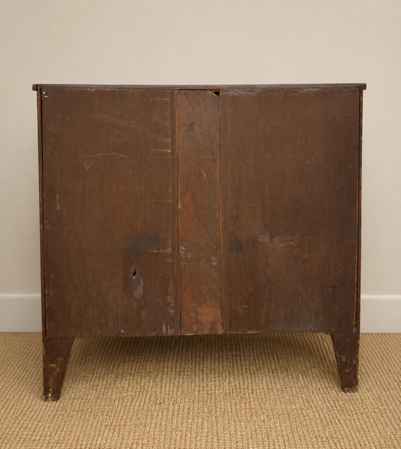 Antique Bow Front Mahogany Chest Of Drawers