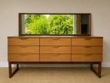 Vintage Europa Dressing Table With Mirror | Mid-Century Sideboard & Media Unit