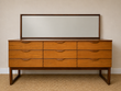 Vintage Europa Dressing Table With Mirror | Mid-Century Sideboard & Media Unit